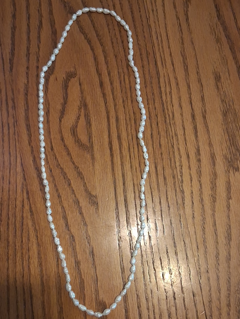 Freshwater Rice Pearls Necklace Strand